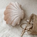shell velvet pillow beige
