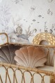 shell velvet pillow beige