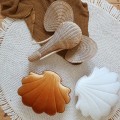 shell cushion velvet gold pearl