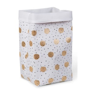 POJEMNIK PŁÓCIENNY 32x32x60 cm GOLD DOTS - CHILDHOME
