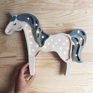 LITTLE LIGHTS - UNICORN LAMP NAVY BLUE