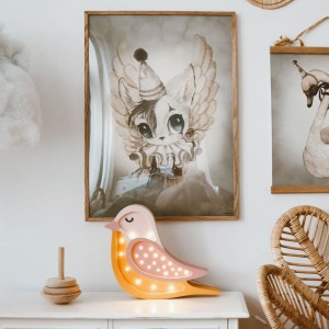 LITTLE LIGHTS - BIRD LAMP HONEY ORANGE