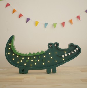 LITTLE LIGHTS - CROCODILE LAMP PAPKIN GREEN