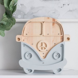LITTLE LIGHTS - VAN LAMP WOOD/GRAY