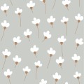 wallpaper with daisies gray