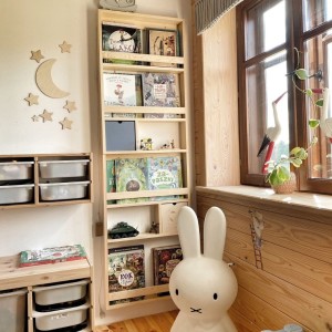 PODWÓJNA PÓŁECZKA BIBLIOTECZKA Z 2 SZUFLADKAMI