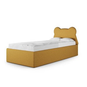 MINKO - ŁÓŻKO TAPICEROWANE DLA DZIECKA MIŚ TEDDY BOX TEXTI