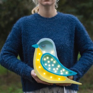 LITTLE LIGHTS - BIRD LAMP TURQUOISE YELLOW
