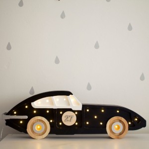 LITTLE LIGHTS - RACE CAR LAMP BLACK