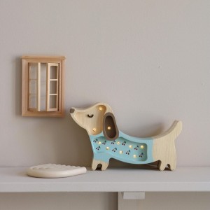 LITTLE LIGHTS - PUPPY MINI LAMP CHERRIES ON BLUE