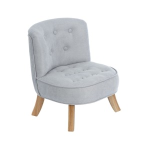 SOMEBUNNY - VELVET ARMCHAIR FOR CHILDREN TEDDY GRAY