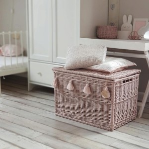 LITTLE DREAMS - WICKER BOX DIRTY PINK