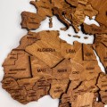drewniana mapa na ścianę