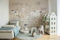 wallpaper for children maps with animals