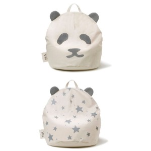 BINI - KIDS POUF PANDA GREY WITH STARS