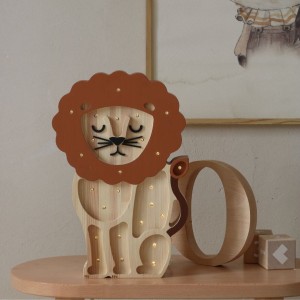 LITTLE LIGHTS -  LION LAMP SERENGETI WOOD