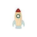 space rocket mini lamp wood