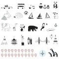 world map eco wall sticker childrens room