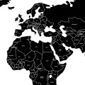 world political map black sticker children