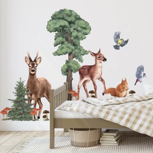 PASTELOWE LOVE - WALL STICKER FOREST ANIMALS II