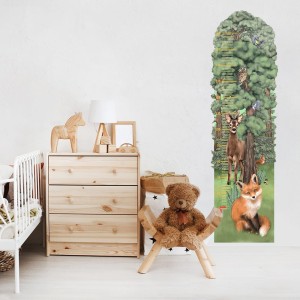 PASTELOWE LOVE -  WALL STICKER HEIGHT MEASURE FOREST