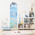 heigh measure underwater world wall sticker
