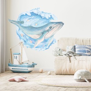 PASTELOWE LOVE - WALL STICKER WHALE