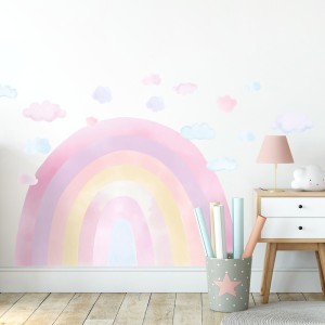 PASTELOWE LOVE - WALL STICKER RAINBOW PINK