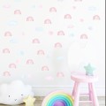 wall sticker mini rainbows pink