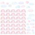 wall sticker mini rainbows pink