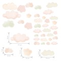 mini clouds wall stickers set