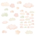 mini clouds wall stickers set