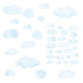 mini clouds wall stickers set