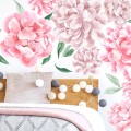 wall stickers pink peonies