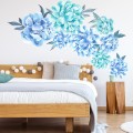 blue peonies wall stickers