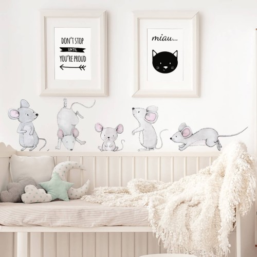 wall stickers mice family