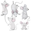wall stickers mice family