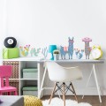 wall stickers pastel llamas