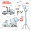 wall stickers construction set 1 blue