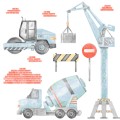 wall stickers construction set 1 blue