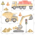 construction set wall stickers yellow