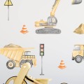 construction set wall stickers yellow