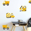 yellow construction vehicles
