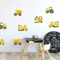 yellow construction vehicles