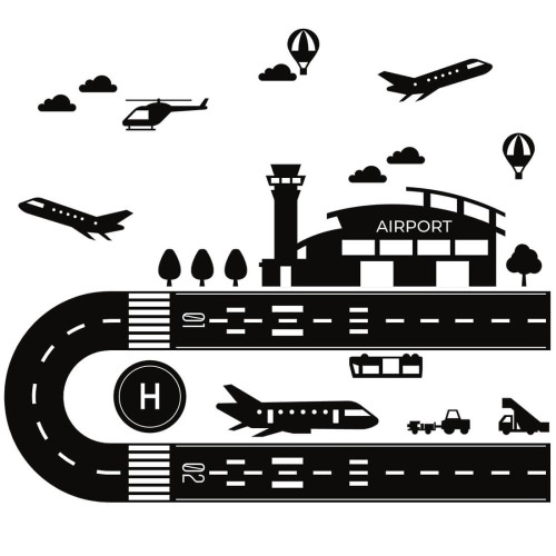 floor sticker airport