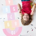 pink hopscotch floor sticker
