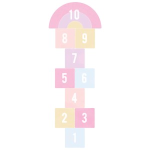 PASTELOWE LOVE - FLOOR STICKER HOPSCOTCH PINK