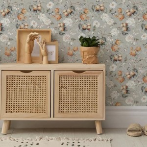 TAPETA KWIATY I BRZOSKWINIE W49 - YOKO DESIGN