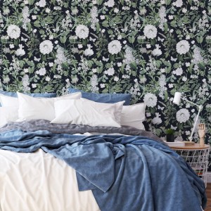 TAPETA KWIATY I MOTYLE W42 - YOKO DESIGN