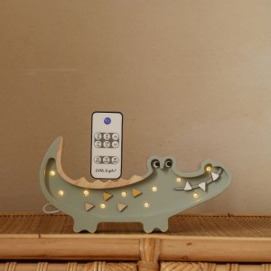 LAMPKA MINI KROKODYL PASTEL KHAKI - LITTLE LIGHTS 